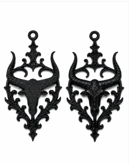 Gothic Taurus Zodiac Earrings | 3D Printable STL — Фото 3 из 4