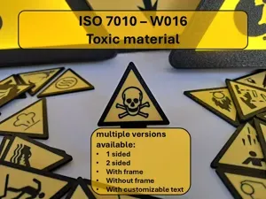 Warning - Toxic material - W016 ISO 7010