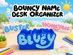 Bouncy Name Desk Organizer - Full Customizable