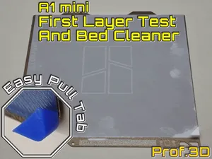 A1 Mini First Layer Adhesion Test and Bed Cleaning