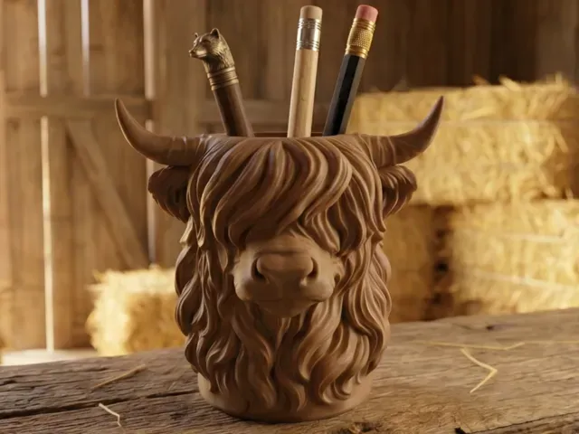 Noble Highland cow: Your Shaggiest Desk Guardian