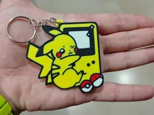 Pikachu & Game Boy – Llavero retro multicolor