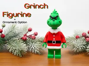 Brick Grinch Figurine + Ornament