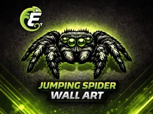Jumping Spider Wall Art – Bold Silhouette Decor