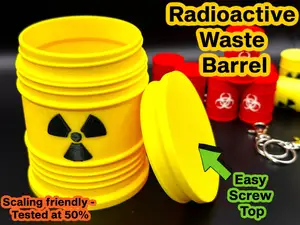 Radioactive Waste Barrel Screw Top Container