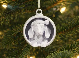 Sweet Christmas Bauble with Dachshund, Sausage Dog