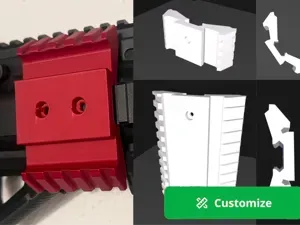 CUSTOM Dual 45° Offset Picatinny Mount (Top-Screw)