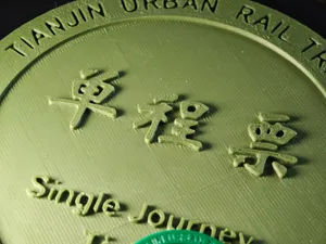 天津地铁单程票代币 卡套 旅游纪念