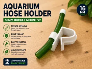 Aquarium Hose Holder – 16mm Bucket Mount V2