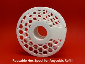 Reusable Hex Spool for Anycubic Refill