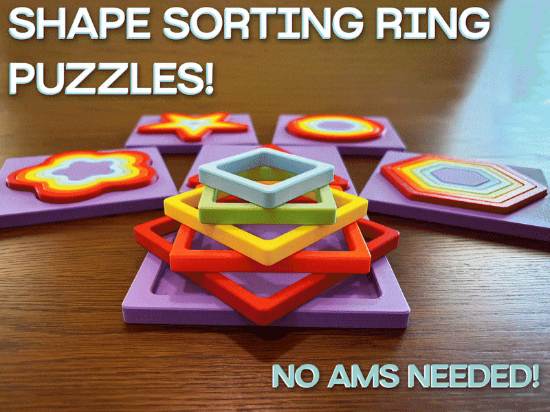 Shape Sorting Ring Puzzles! | Children's Toy