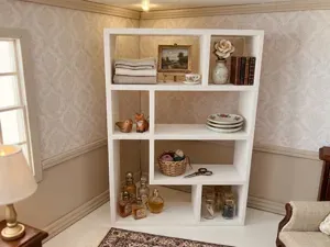 Modern Dollhouse Wall Unit & Display Cabinet 1:12