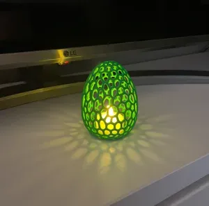 Easter egg with voronoi for tea candle