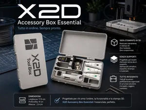 X2D Essential Accessory organizers print in place