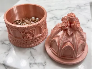 Gothic Rose Jewelry Box Ornament Trinket Container