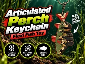Articulated Perch Keychain | Flexi Fish Toy