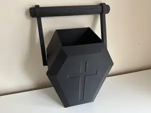 Coffin Candy Bucket Swing-Handle Halloween Basket