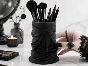 Goth Harry Potter Deathly Hallows Brush Pen Holder