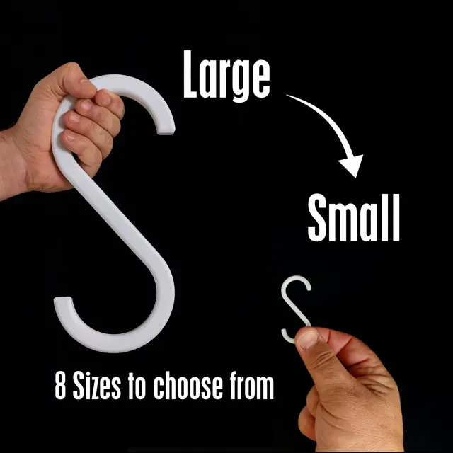S Hooks Hangers - Heavy duty - Wardrobe s-hook — Image 2 of 6