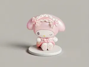 眨眼美乐蒂-三丽鸥摆件可爱萌物潮玩手办盲盒公仔女童涂色