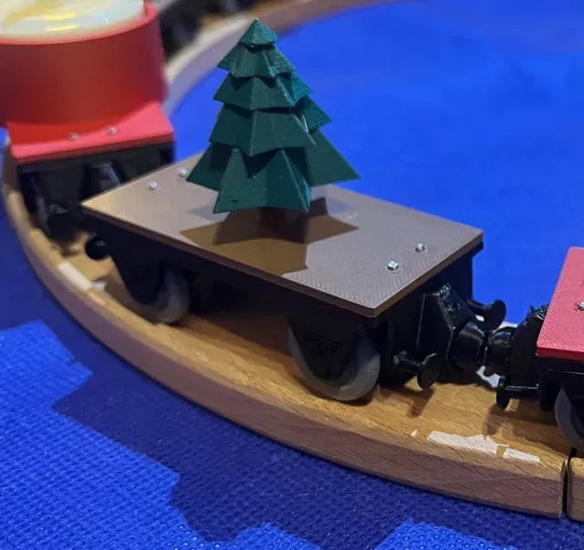 Christmas train - advent wreath wooden train — Фото 4 из 6