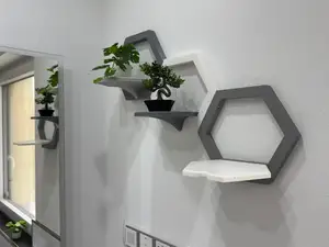 Foldable multicolored modular Hexagonal shelf