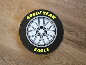 NASCAR Goodyear Tire & Wheel w/ stand LED Lightbox