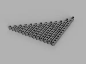 Legotechnic compatible straight beams set