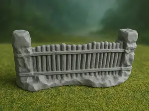 Covered Wooden Fence Terrain Wargame tabletop