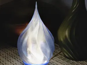 Lumina Drop - Elegant Twisted LED Lamp