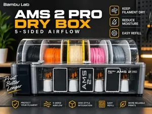 AMS 2 Pro Dry Box Keep Filament Dry 5 Side Airflow