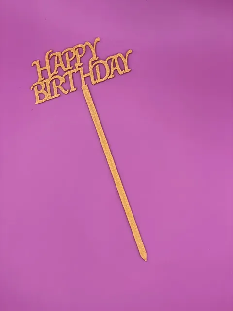 Happy Birthday Cake Topper – Elegant Font — Фото 4 из 6