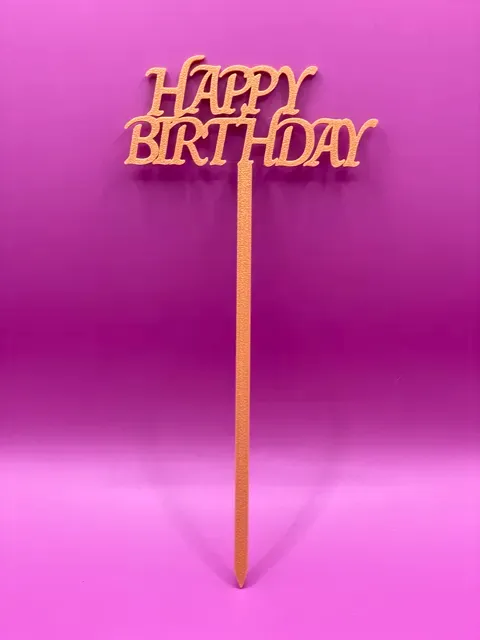 Happy Birthday Cake Topper – Elegant Font — Фото 2 из 6