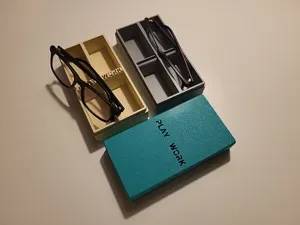 Double glasses case / box with optional text