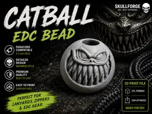 Skull Forge theCatball – EDC Paracord Bead