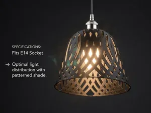Modern Lattice Pendant Lampshade – E14 Socket