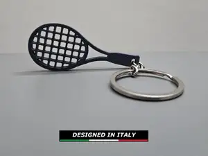 Tennis racket keychain
