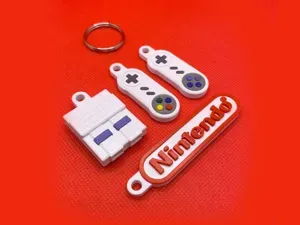 Super Nintendo SNES Console & Controller Keychain