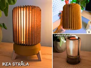modern cozy lamp for IKEA STRALA (Laser and print)