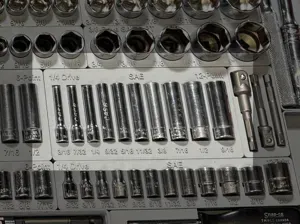 Snap-on SAE 1/4 drive 12-pt tall socket tray
