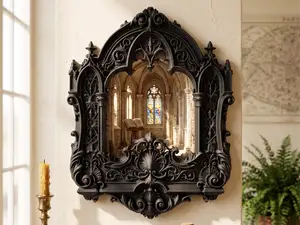 Gothic Rose Window Frame - The Cathedral Mirror