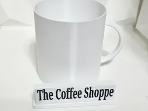 Coffee Cup Business Card Holder Customizable Name