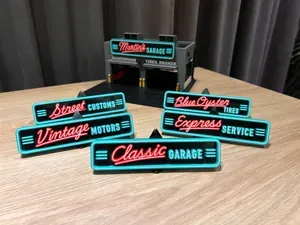 Neon Signs Collection for 1:64 Garage Diorama
