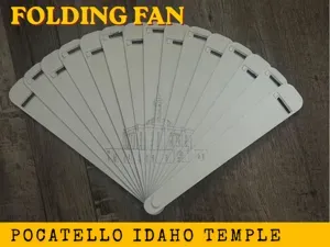 Pocatello Idaho Temple - folding fan