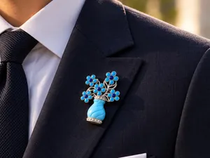 Azure Bloom Brooch