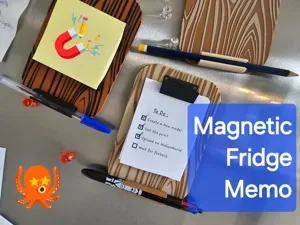 Magnetic fridge memo for notes and post-its