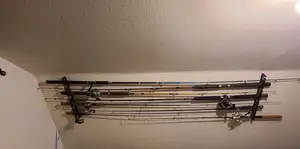 Fishing Pole Rod Rack Mount for wall or ceiling