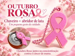 Chaveiro/Abridor de lata cancêr de mama
