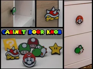 Cabinet Door Knob Super Mario