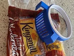 Bin bag holder to recycle old bread & Cereal bags